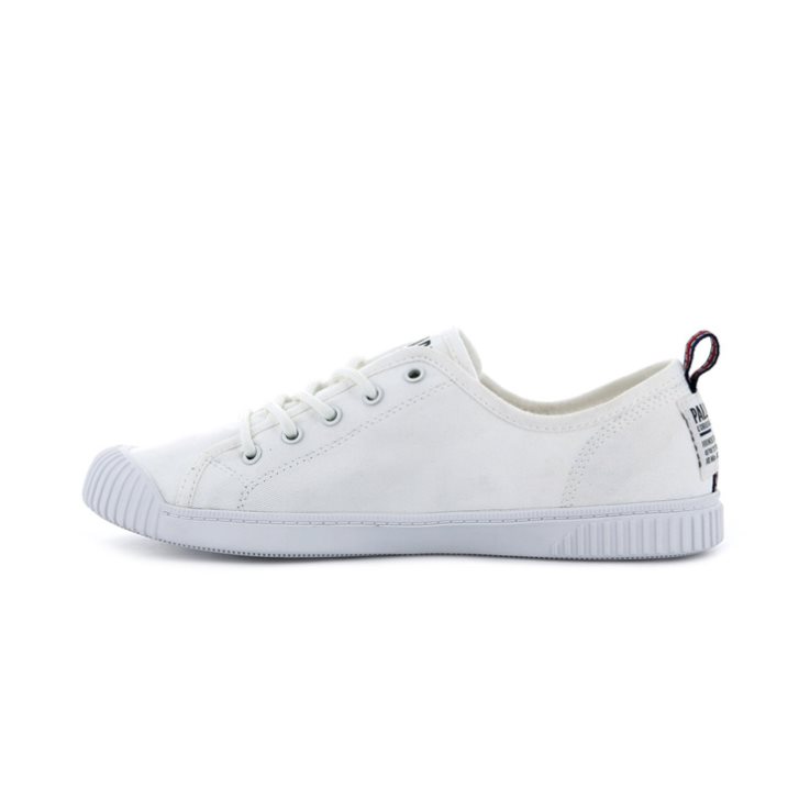 Palladium Easy Kanten Canvas Low Tops Sneakers Dames Wit | NL 57NUJOD